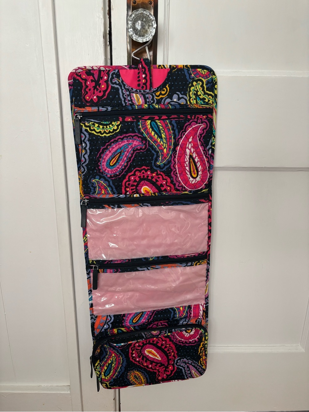 Vera Bradley Navy Paisley Hanging Travel Organizer